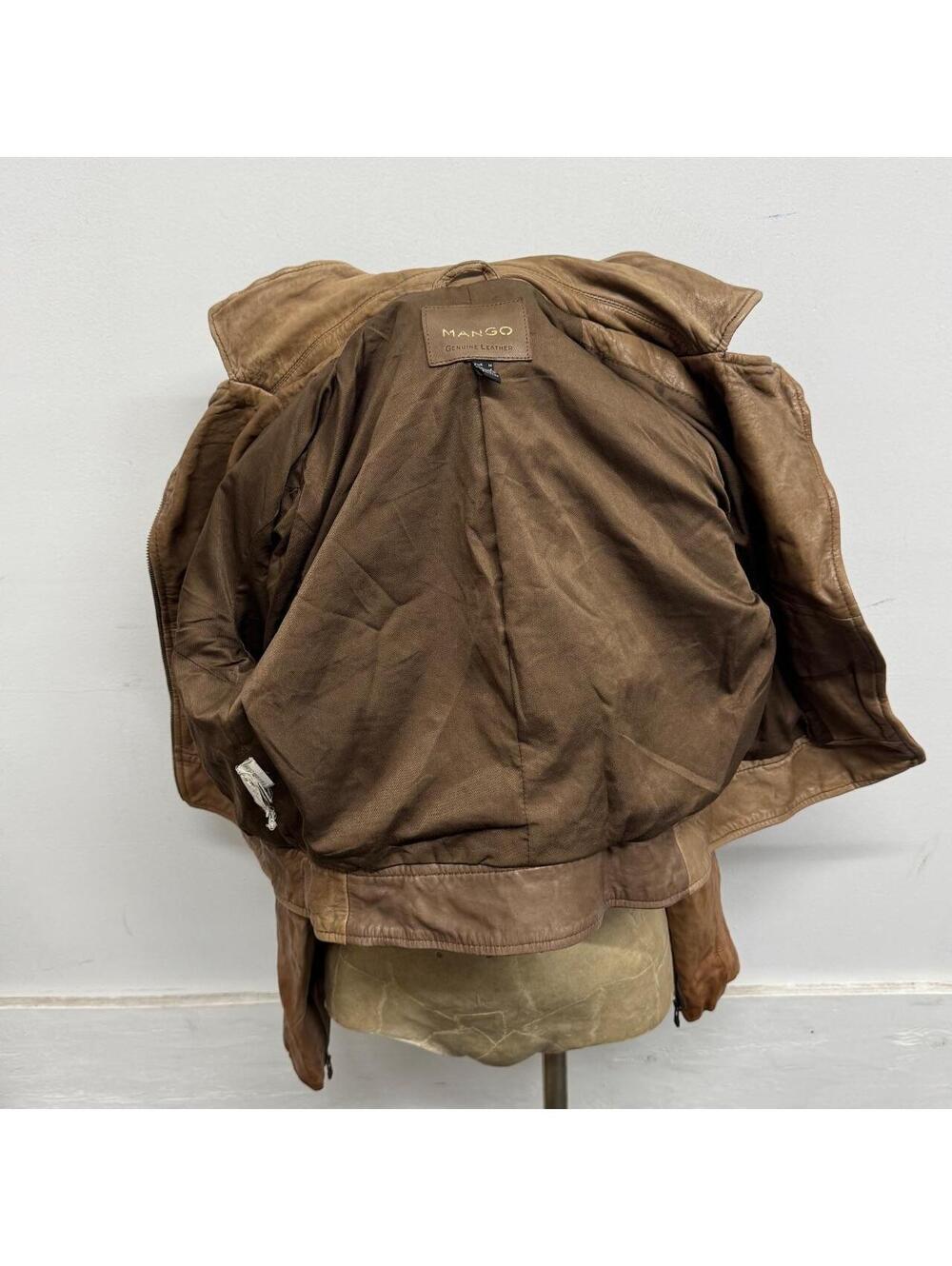 Vintage Brown Faded Moto Genuine Leather Jacket - Picture 6 of 8